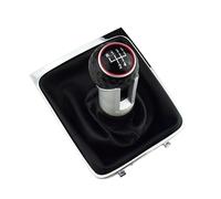 tnbru Car Gear Shift Knob for VW for Passat B6 2005-2011 5 6 Speed Gear Head Black Shift Knob Boot Gaiter Frame(5 Speed)