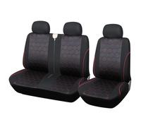 tnbru Car Seat Covers Set For Transporter For Master 3 For Jumpy 2016-2004 For Master 2 1+2 Red Seat Covers Car Seat Cover Car Seat Covers Full Set(BLACK RED)