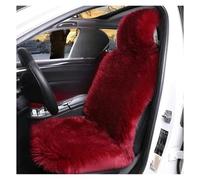 tnbru Car Seat Covers Set Warm Plush Extra Large Long Wool Imitation Sheepskin Car Seat Cover Thick Faux Fur Cushion Winter Car Seat Covers Full Set(Burgundy 1Pcs)
