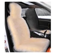 tnbru Car Seat Covers Set Warm Plush Extra Large Long Wool Imitation Sheepskin Car Seat Cover Thick Faux Fur Cushion Winter Car Seat Covers Full Set(Beige 1Pcs)