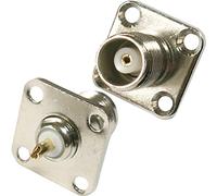 TNC Female Socket Panel Mount Solder Connector - For Coaxial Wall Plate Chassis