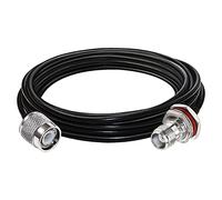 TNC Jumper Cable RG58 TNC Male Plug to TNC Female Bulkhead Wifi Antenna Extension Cable Low Loss 16.4ft (5M) Coaxial Cable for Wireless Antenna Ham Radio