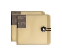 TNDCKP CD Case, 12 Capacity CD/DVD Case Holders Wallet Hard Plastic DVD Disc Cases Storage Binder for Car Home Office Travel (2, Translucent khaki)