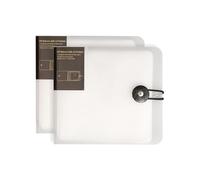 TNDCKP CD Case, 12 Capacity CD/DVD Case Holders Wallet Hard Plastic DVD Disc Cases Storage Binder for Car Home Office Travel (2, Translucent White)