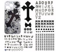 TNDCKP Junk Case Charms ，charms for junk cases, Large Embellishments, Resin Flatbacks, Cute Charms - DIY Phone Case Kit, Dark Cute Style