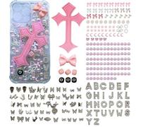 TNDCKP Junk Case Charms ，charms for junk cases, Large Embellishments, Resin Flatbacks, Cute Charms - DIY Phone Case Kit, Dark Cute Style (red)