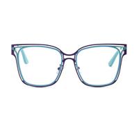 TNDVIC Fashionable Openwork Square-Frame Glasses: Unique Color-Blocking, Trendy, and Versatile Non-Prescription Glasses
