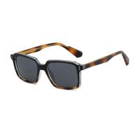 TNDVIC Fashionable Square-Frame Sunglasses for Men: Acetate Temple Tips, Unique Men’s Sunglasses
