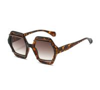 TNDVIC Polygonal Sunglasses: Unique Color-Blocking, Fashionable Square Sunglasses for Women