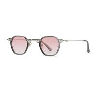 TNDVIC Sunglasses for Men & Women - UV400 Protection - Small Frame Rivets Clear Gradient Lens for Outdoor Sports & Driving(Grey pink gradient)