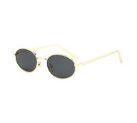 TNDVIC Sunglasses Uv400 Protection | Cat-eye Oval Metal | Candy-colored Lens for Outdoor Sports
