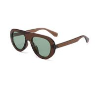 TNDVIC Sunglasses Uv400 Protection | Round Leopard Print Big Women | Candy-colored Lens for Outdoor Sports & Driving(brown green)