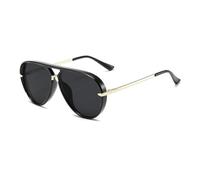 TNDVIC Sunglasses Uv400 Protection | Women Double Bridge Shade | Candy-colored Lens for Outdoor Sports & Driving(black-black)