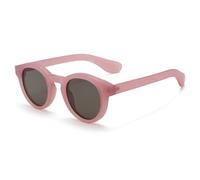 TNDVIC UV400 Clear Lens Candy Color Sand Frame Round Sunglasses for Men & Women - Retro Rivets Decoration Punk Shades(sand pink)