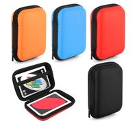TNEDFOD Set of 4 Playing Cards Box, Case Dust Playing Cards Storage, Storage Box, Card Game Box, Playing Card Case for Storing Cards, Headphones and Data Cables, Red, blue, black, orange