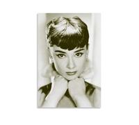 TNERPAR Audrey Hepburn Poster Decorative Painting Canvas Wall Art Living Room Poster Bedroom Painting Wall Art Picture Print Modern Family Room Decor 12 x 18 Inches (30 x 45 cm)