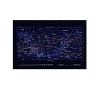 TNERPAR Constellation Map Fan Art Poster Decorative Painting Canvas Wall Art Living Room Poster Bedroom Painting Wall Art Picture Print Modern Family Room Decor 08 x 12 Inches (20 x 30 cm)