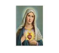 TNERPAR Immaculate Heart of Mary Poster Decorative Painting Canvas Wall Art Living Room Poster Bedroom Painting Wall Art Picture Print Modern Family Room Decor 08 x 12 inches (20 x 30 cm)