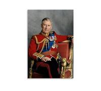 TNERPAR King Charles III Poster Decorative Painting Canvas Wall Art Living Room Poster Bedroom Painting Wall Art Picture Print Modern Family Room Decor 12 x 18 Inches (30 x 45 cm)