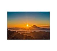 TNERPAR Mount Fuji Sunrise Scenery Poster Decorative Painting Canvas Wall Art Living Room Poster Bedroom Painting Wall Art Picture Print Modern Family Room Decor 16 x 24 inches (40 x 60 cm)