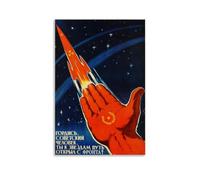TNERPAR Soviet Space Program Propaganda Poster Decorative Painting Canvas Wall Art Living Room Poster Bedroom Painting Wall Art Picture Print Modern Family Room Decor 16 x 24 Inches (40 x 60 cm)