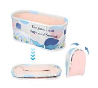 Tneukoom Foldable Adult Bathtub - Large 120cm Portable Spa Tub for Relaxation, Aromatherapy & Hydrotherapy - Reinforced Frame, Durable Nylon Cloth, Compact for Small Spaces (Bohemian Style)