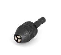 Tnfeeon 1/4in Keyless Drill Chuck Adapter Conversion for Impact Drivers Non Bits 0.012 to 0.118 Inch Clamping Range Compact 1.75 Inch Length Ideal for Automotive