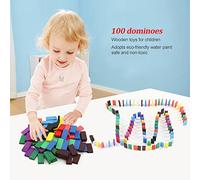 Tnfeeon 100 Blocks of Teaching Wooden Toys for Children, Ecological and Non - Construction Games, Promotes Brain Development and Observation Capacity, for Children, Made By Pinewood
