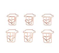 Tnfeeon 100 Coffee Cup Paper Clips Cute Document Organizers Portable Metal Clips for Office School Use Ideal for Students Teachers Bookmarks and Planners Stylish Note Management On the Go