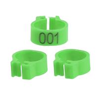 Tnfeeon 100 Leg Rings Plastic Bird Bands with Numbered Adjustable for Easy Bird Identification 8mm Size for Poultry Keepers Tracking Chickens Ducks and Geese Up to 0.9 Pounds (Green)