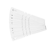Tnfeeon 100Pcs PVC Plant Labels Garden Markers for Seed Identification Reusable Weatherproof Tags with Adjustable Slots White Blue Pink Colors Perfect for Outdoor Gardeners (White)