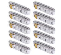 Tnfeeon 10Pcs 300cm Tailor Tape, PVC Soft Dual Sided Measuring Ruler for Sewing, Flexible, Accurate Measurement for Cloth and Body (2.0cm*300cm white)
