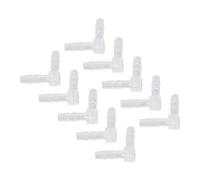 Tnfeeon 10Pcs 8mm 5/16 Inch Elbow Hose Barbs White Plastic 90 Degree Fitting for Boat Aquarium Fuel Liquid Air Transfer Compact Design Ensures Seamless Right Angle Connections Versatile (4mm)