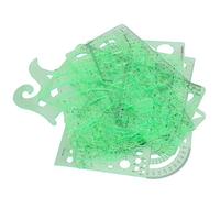 Tnfeeon 12-Piece Sewing Template Ruler Set, Clear Plastic Measuring Templates with Precise Fractional Measurements for Students and Architects, Geometric Drawing and Architectural Design