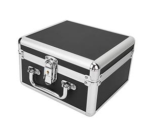 Tnfeeon 2.5in Hard Drive Storage Box, EVA Material with Sturdy Handle, 20 Bays Double Security Lock for Home or Office Use