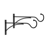 Tnfeeon 2 Pack Shepherd Hook Wall Bracket, 11 Inch Rustproof