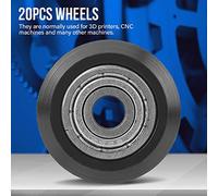 Tnfeeon 20 V Groove Wheels POM Material with 625 Bearing 0.2 Inch Bore Smooth Operation for 3D Printer and CNC Machine Enthusiasts Set of 20 Ensures Reliable Movement in Engineering