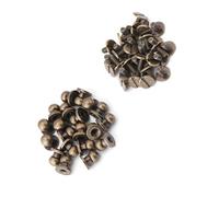 Tnfeeon 20pcs Round Head Solid Copper Nail Rivet Button, Durable Copper Construction, Easy Installation for Leather Crafting, Great for Belts and Bags