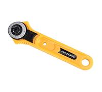 Tnfeeon 28mm Roller Wheel Cutter Ergonomic Manual Cutting Tool for Quilting and DIY Projects Comfortable Grip for Right or Left Hand Users Efficiently Cuts Fabric Paper Leather