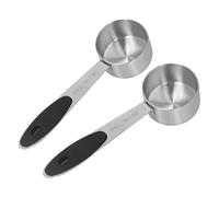Tnfeeon 2Pcs Coffee Scoop Set Stainless Steel Measuring Spoons 30ml Exact for Coffee Beans Tea Powder Home Kitchen Use Comfortable Grip Fits Any Drawer 5.4 Inch Long 1.6