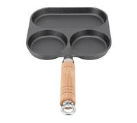 Tnfeeon 3 Compartment Breakfast Pan Cast Iron Egg Frying Pan Thick Construction for Home Cooking 3 Section Grill for Eggs Bacon Pancakes Sandwiches and Sausages