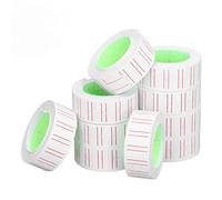 Tnfeeon 30 Rolls MX5500 Price Labels Smooth Paper Quick Drying Ink 21x12mm for Retail Use Featuring 15000 Pieces Compact Design Accurate Hole Position Vivid Color Output Ideal for Store