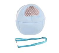 Tnfeeon 3Colors Pet Carrier Bag with Mesh Top for Rat Chinchilla Sleeping, Adjustable Strap for Hamster Owners - Suitable for Small Pets, Washable Material (Blue)