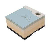 Tnfeeon 3D Paper Trade DIY Memo Pad Stick Notes with City Night Design, Built -in Battery for Artistic Desktop, CR2032 for Home and Classroom, CR2032