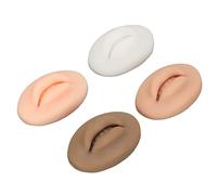 Tnfeeon 3D Silicone Lip Model Kit, Soft Elastic Material, 4 Pieces for Lip Practice and Emproidery Skills