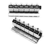 Tnfeeon 4 Digit Metal Counter, Stainless Steel Hand Tally Clicker, Manual Reset for Factory Statistics and People Counting