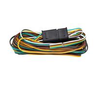 Tnfeeon 4 Way Flat Trailer Wire 25ft, Copper Conductor Boat Harness | 25 Foot 4 Pin Lighting Cable, Weatherproof PVC Jacket, Direct Plug Connection, Resistant Terminals, Saltwater