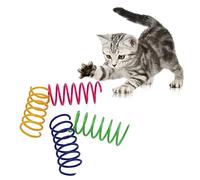 Tnfeeon 40 PCS Cat Creative Spring Toys to Kill Time and Keep Fit, Interactive Springs Tube Indoor Play Colorful Kitty Coil Toy Sturdy Heavy ABS for Swatting Biting Kitten