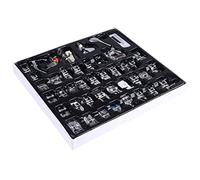 Tnfeeon 42 Pcs Sewing Machine Presser Feet Set Multifunctional Kit with 1/4 Inch Quilting Foot for Home Crafters Includes Blind Stitch Darning Zipper Feet Accurate Bias Tape Guide Black