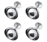 Tnfeeon 4PCs Set Stainless Steel Ice Cream Tall Cute Footed Dessert Bowls Cups for Dessert Sundae Ice Cream Fruit Salad Snack Cocktail Condiment Trifle